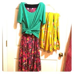 Set of LuLaRoe outfits. M Perfect, L Jill, M Maxi